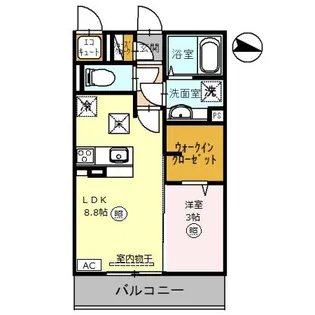 1LDKの間取り画像