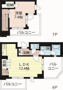 エスティメゾン北新宿の間取り