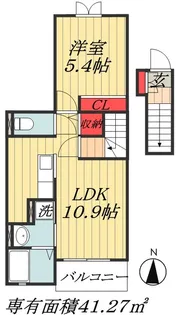 千葉県船橋市本中山4【アパート】の間取り