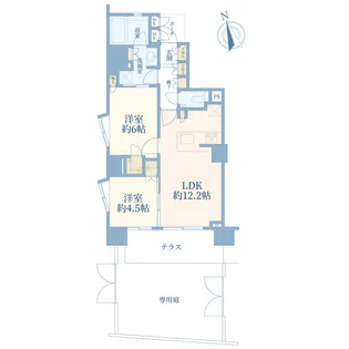 プレミスト調布【1階】の間取り