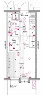 グランド・ガーラ横濱元町【8階】の間取り