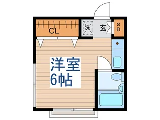 アパ-トメントメビウス【2階】の間取り