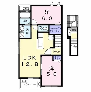 ソレイユ I【2階】の間取り