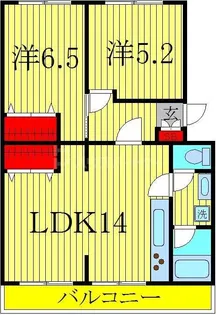 北柏シティハイツ【3階】の間取り