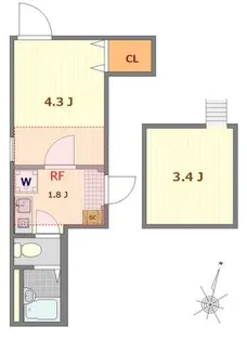 東京都北区志茂4【アパート】の間取り