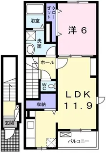 ミーテククルII【2階】の間取り
