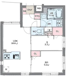 プラティーク品川中延【1階】の間取り
