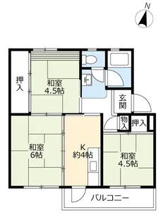 UR鳴子【4階】の間取り