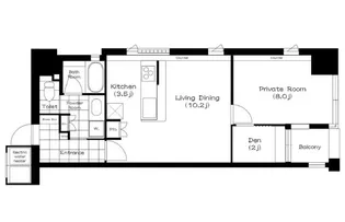 ジークレフ神戸元町【11階】の間取り