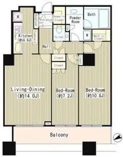 白金タワー【37階】の間取り