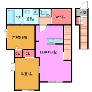 ハイムアリエス【2階】の間取り
