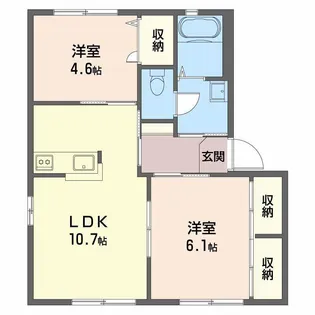 グランシード中川I【2階】の間取り