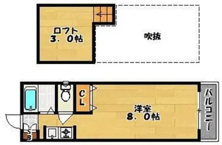 ドコモ南天神【2階】の間取り