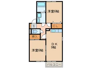 ウィング青山II【1階】の間取り