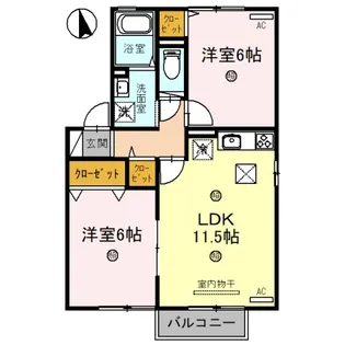シャインヒル【2階】の間取り