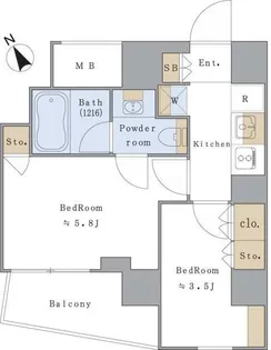 Brillia ist 文京茗荷谷【4階】の間取り