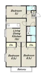 第3竹見荘【1階】の間取り