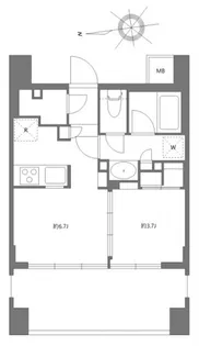 イニシアイオ芝公園【2階】の間取り