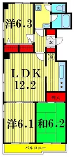 パレッヂ新小岩【1階】の間取り