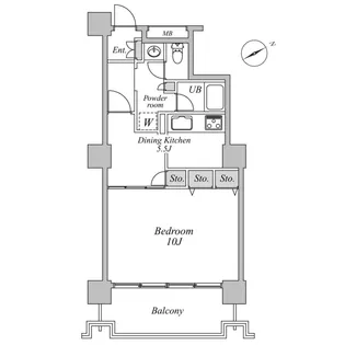 六本木ビュータワー【10階】の間取り