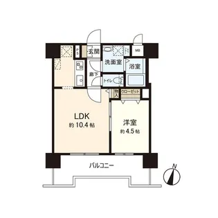 UURコート札幌北三条【4階】の間取り