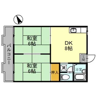 サンハイツつじ【1階】の間取り