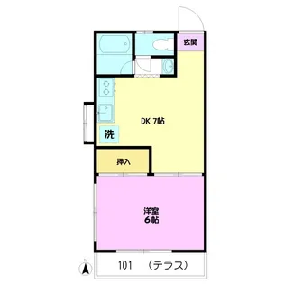 カーサにしくぼ【1階】の間取り