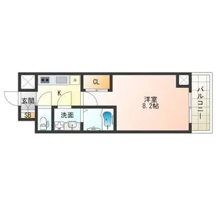 UMEDA ISLAND RESIDENCE【7階】の間取り