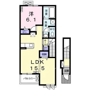 アイ プライムA【2階】の間取り