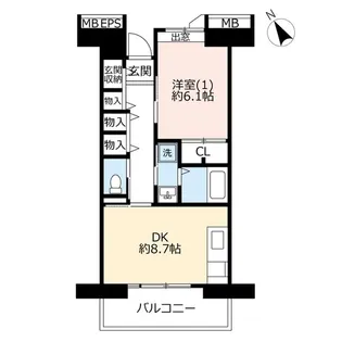 URコンフォール鶴瀬【14階】の間取り