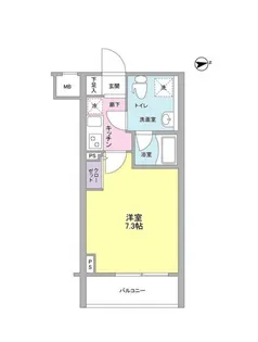 メインステージ白金高輪駅前【6階】の間取り