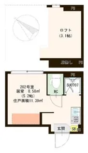 キャラット小岩【2階】の間取り