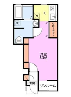 Common葛塚II【1階】の間取り