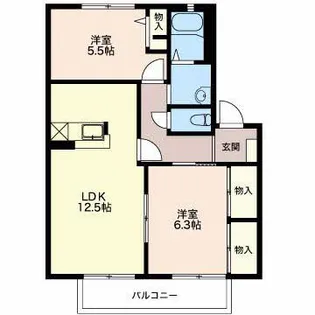 ハイツかすみ【2階】の間取り