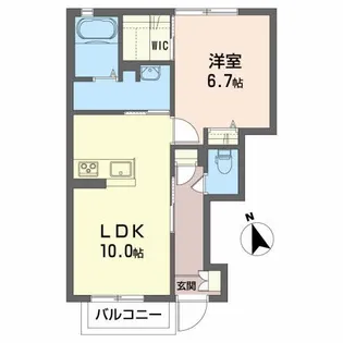 ルパルクC【1階】の間取り