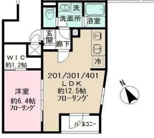 GUTE WOHNUNG 北千住【2階】の間取り