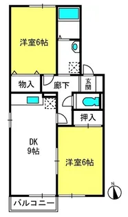 ヴィラアルテミス【2階】の間取り