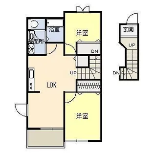 ドリームズカムトゥルー沓掛II【2階】の間取り