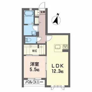 エターナル桑野【1階】の間取り