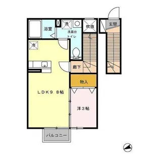 セジュールレーヌ【2階】の間取り