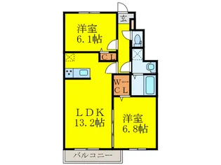 アルミック山荘A棟【1階】の間取り