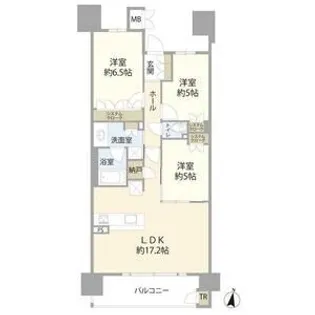 プラセシオン赤池ファースト【5階】の間取り