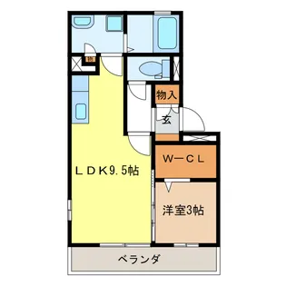 リビングタウンえどばし【2階】の間取り
