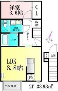 BAUアザヒガ【2階】の間取り