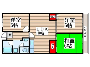 相栄プラザ【3階】の間取り