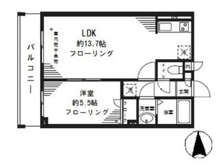 シャルマントミール【2階】の間取り