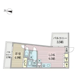 スペックレジデンス大森北【5階】の間取り