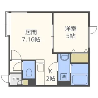 レトワール川沿【2階】の間取り