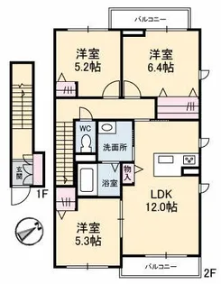 Serena Garden D棟【2階】の間取り