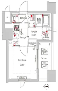 ジーベック蒲田ステーションエグゼ【12階】の間取り